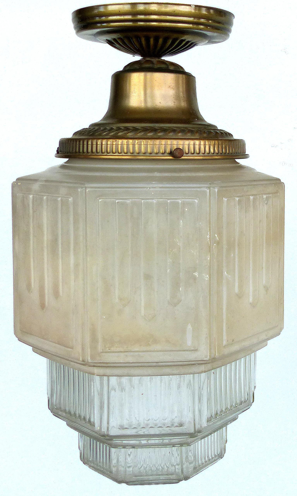 Art deco store flush mount